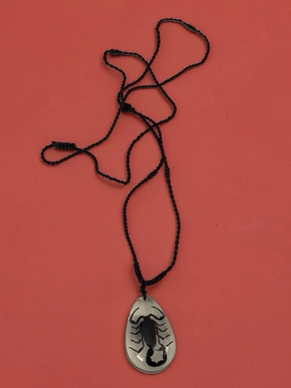 🫶🏻 Scorpion Pendant Necklace on Black Cord